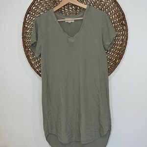 Cloth & Stone olive green tshirt dress size small